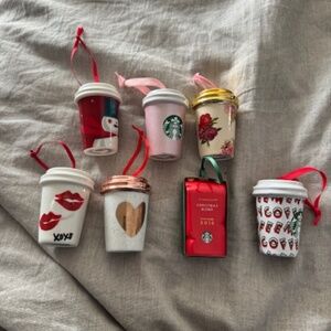 STARBUCKS CHRISTMAS ORNAMENT SET